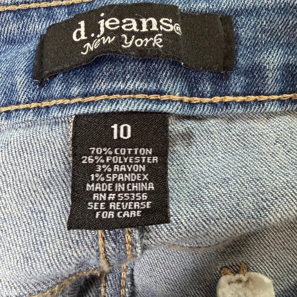 d.jeans New York Women 10 Blue Straight Leg Carpenter Style Denim Jeans